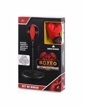 Set De Boxeo Infantil Con Guantes Y Base Ajustable