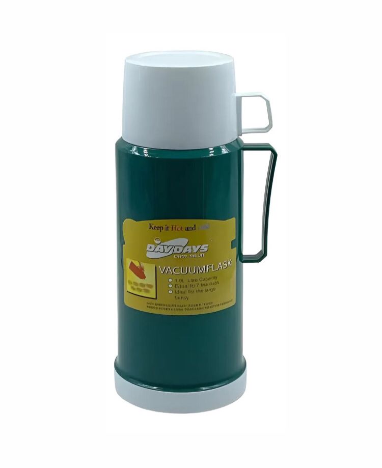 Termo Unicolor 1 Lts Con 2 Vasos Agua Caliente Y Fría 28cm - Imagen 4