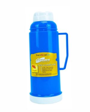 Termo Unicolor 1 Lts Con 2 Vasos Agua Caliente Y Fría 28cm