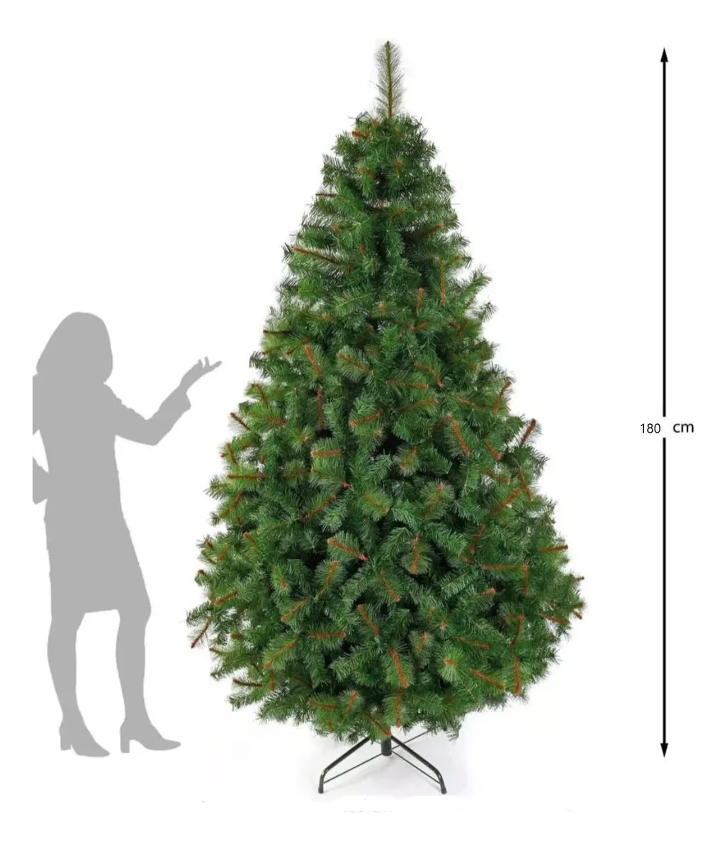 Arbol De Navidad Decorativo Con Ramas De Dos Tonos 210cm. - Imagen 2