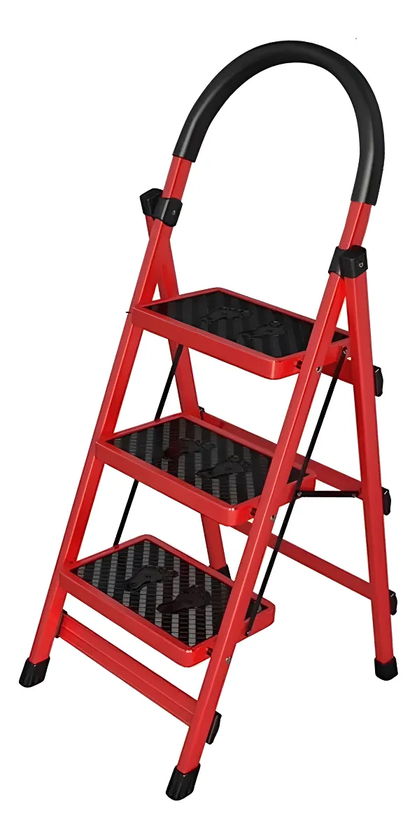 Escalera Tres Pasos Liviana, Plegable Y Antideslizante - Imagen 2