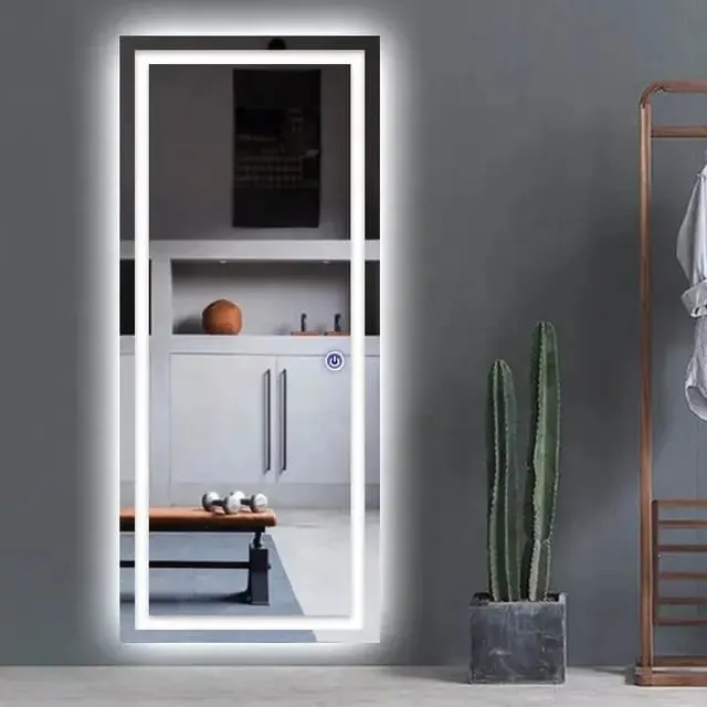Espejo Rectangular Cuerpo Entero Con Luz Led Blanco Frio