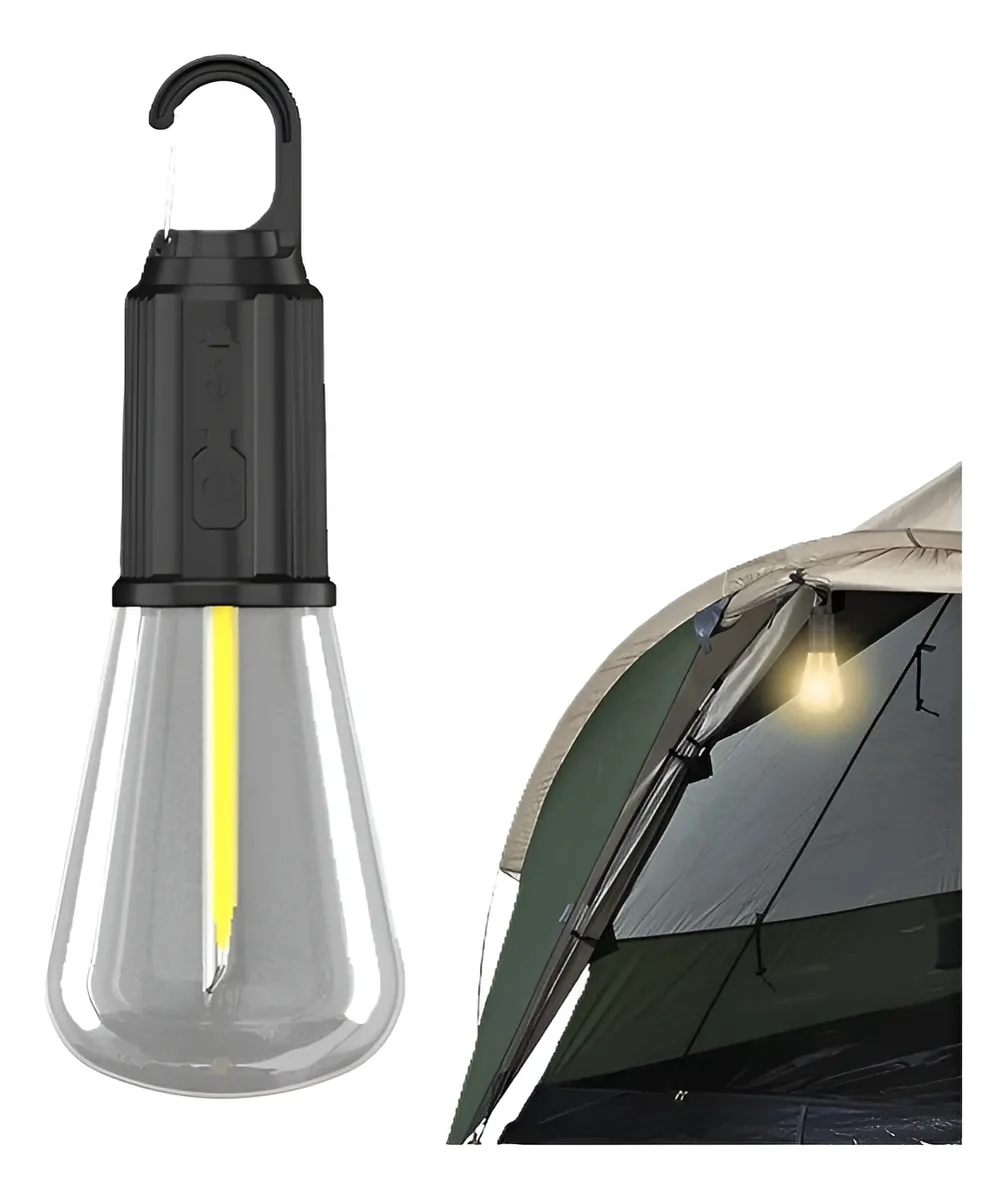 Ampolleta Led Recargable Tipo C Para Camping Luz Cálida