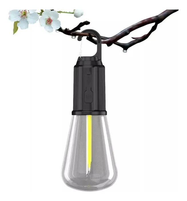 Ampolleta Led Recargable Tipo C Para Camping Luz Cálida - Imagen 2