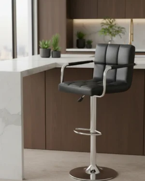 Piso Banco Bar Con Respaldo Acolchado 112cmx46cm Con Manilla