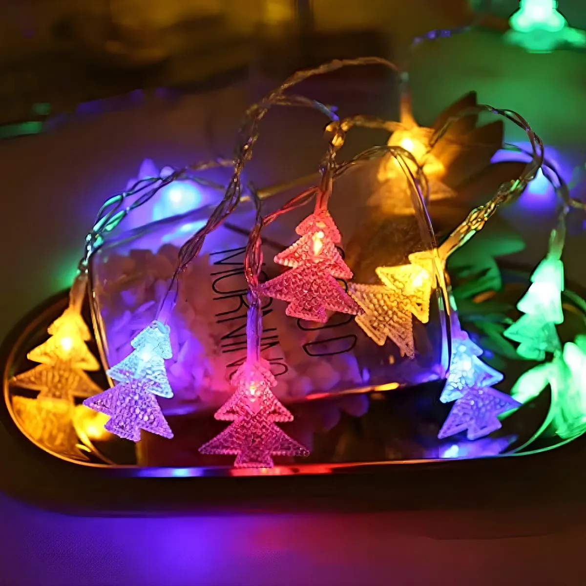 Luces Led Navideñas Diseños Multicolor 3.5m 20 Focos Luces Multicolor Arbolito