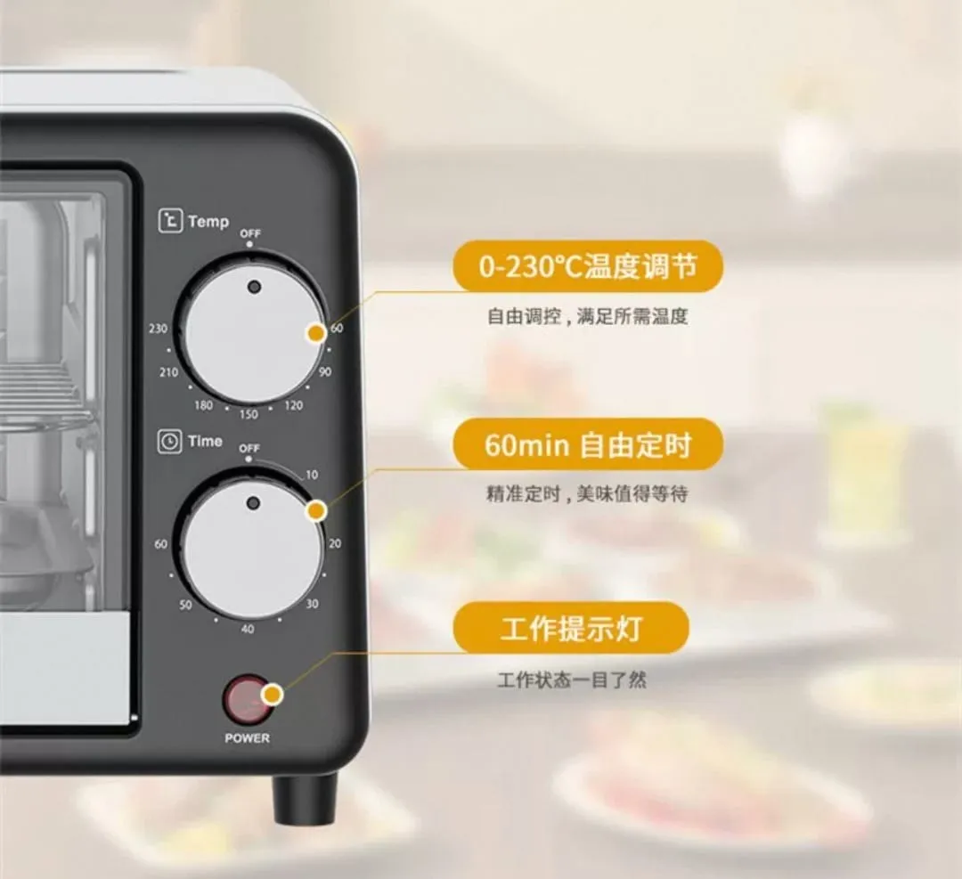 Horno Eléctrico 9l 220v-240v Compacto, Rápido Y Funcional Agregar a favoritos 3.7 - Imagen 4