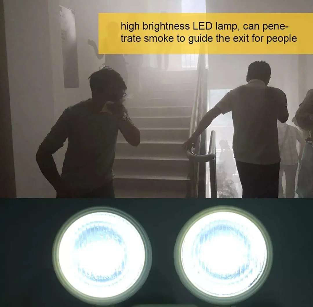 Lampara Led De Emergencia Con Doble Foco 2w Luz Blanca - Imagen 7