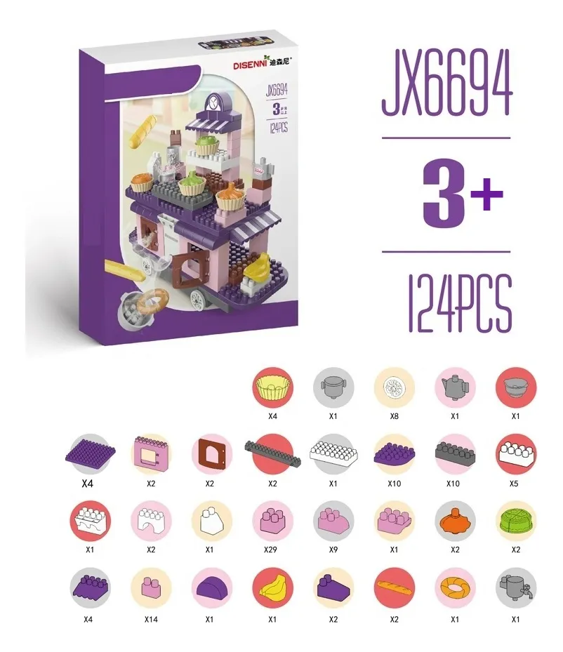 Bloques Didacticos Para Niños De Cocina 116pcs Heladeria - Imagen 3