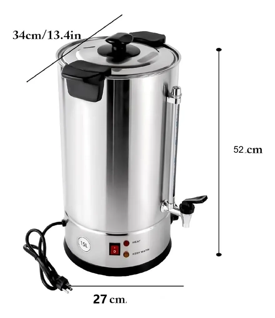 Termo Hervidor Eléctrico Acero Inoxidable 25 Lts - Imagen 4