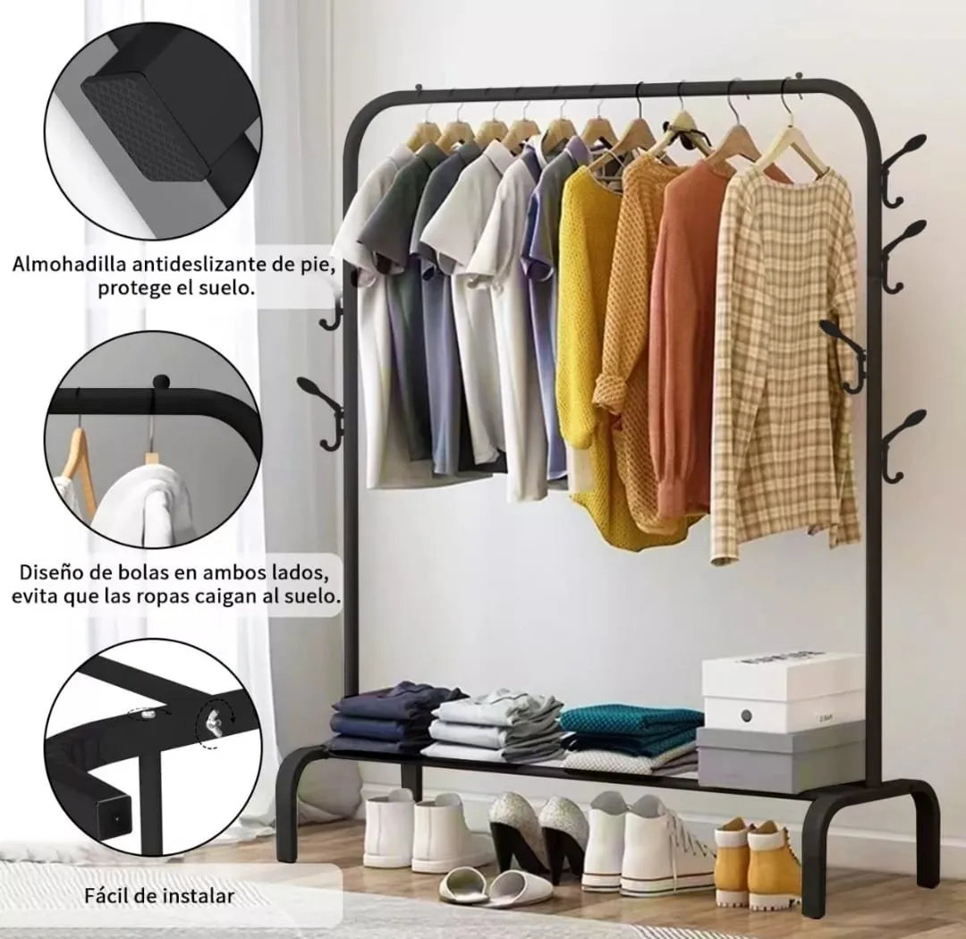 Perchero Exhibidor De Ropa De Metalico Organizador De Ropa - Imagen 6