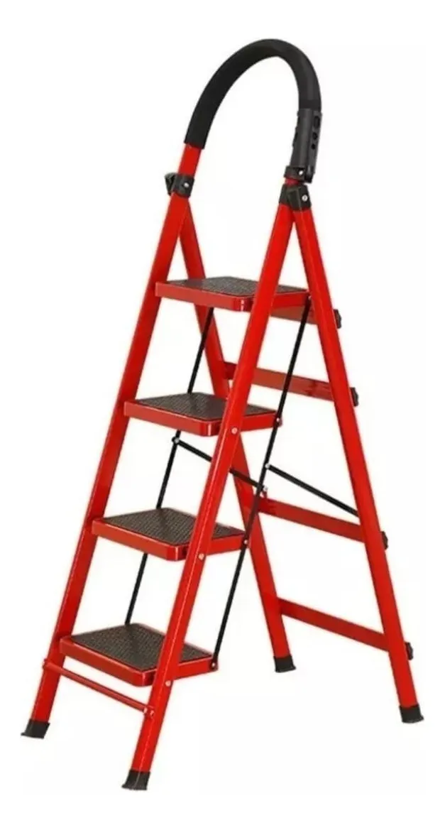 Escalera Cuatro Pasos Liviana, Plegable Y Antideslizante - Imagen 3