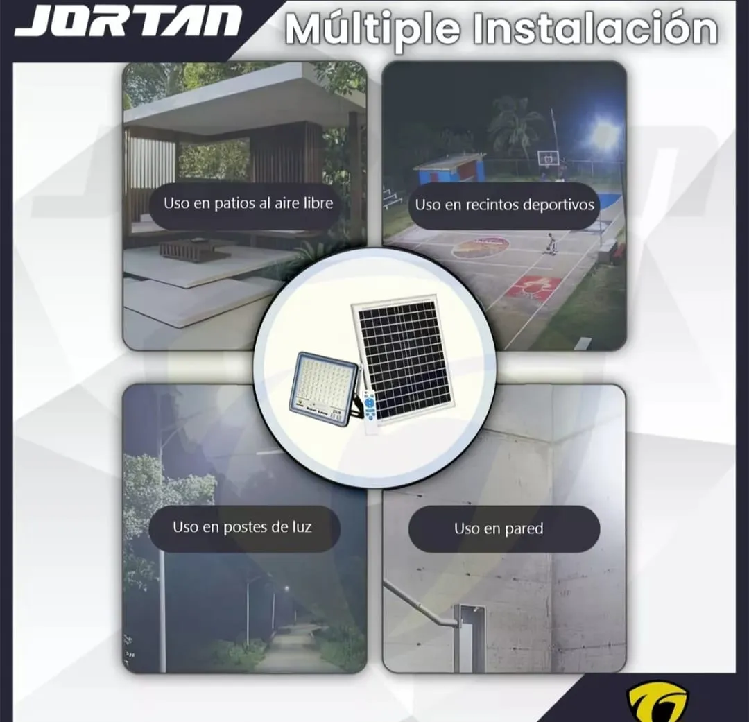 Focos Solares Potentes 200w Ip66 Jortan - Imagen 5