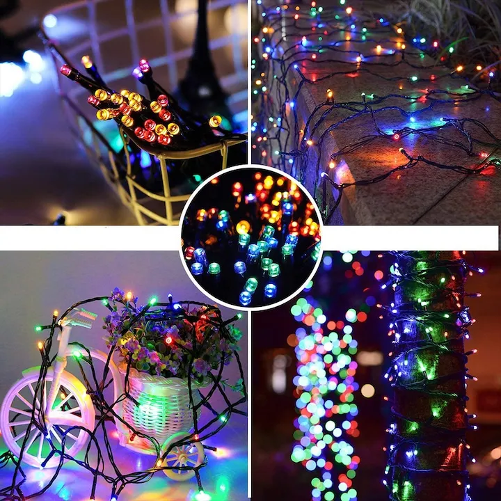 Luces Led Navideñas Decorativas Flores Enrrollables 100mts - Imagen 2
