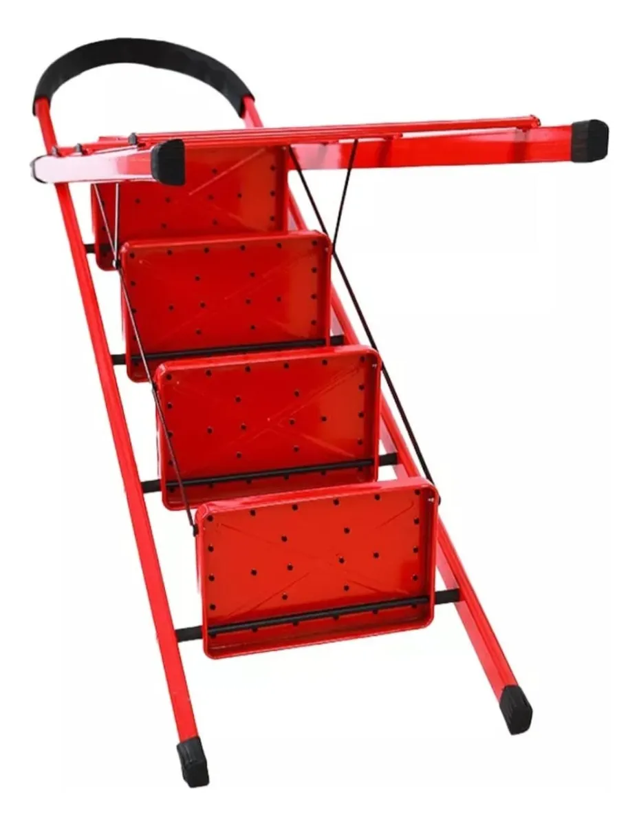 Escalera Cuatro Pasos Liviana, Plegable Y Antideslizante - Imagen 6