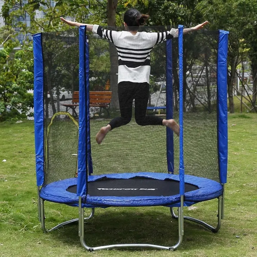 Trampolin Hasta 5 Personas Color Negro Azul 150cmx130cm - Imagen 3