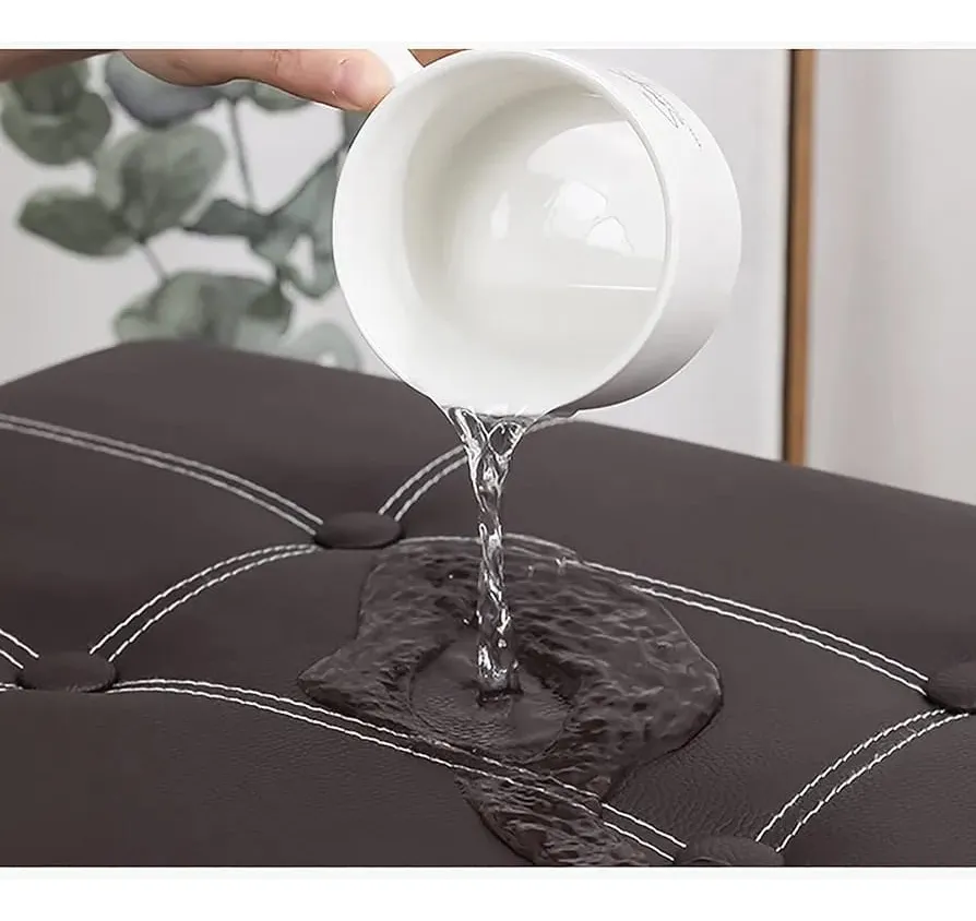 Organizador Sillón Baúl Plegable En Cuero Sintetico - Imagen 7