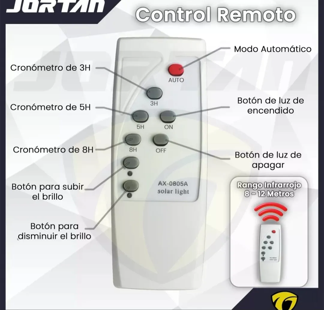 Foco Led Solar Potentes 100w Ip66 Jortan - Imagen 6