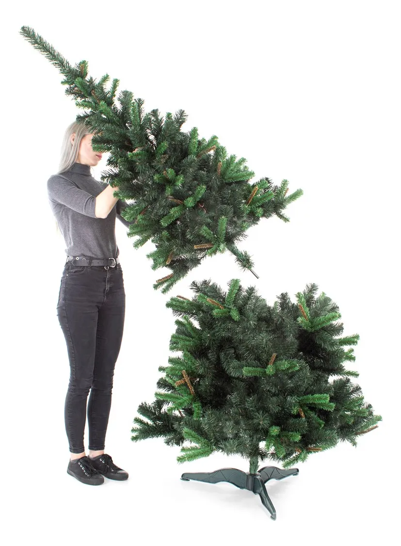 Arbol De Navidad Decorativo Con Ramas De Dos Tonos 150cm - Imagen 3