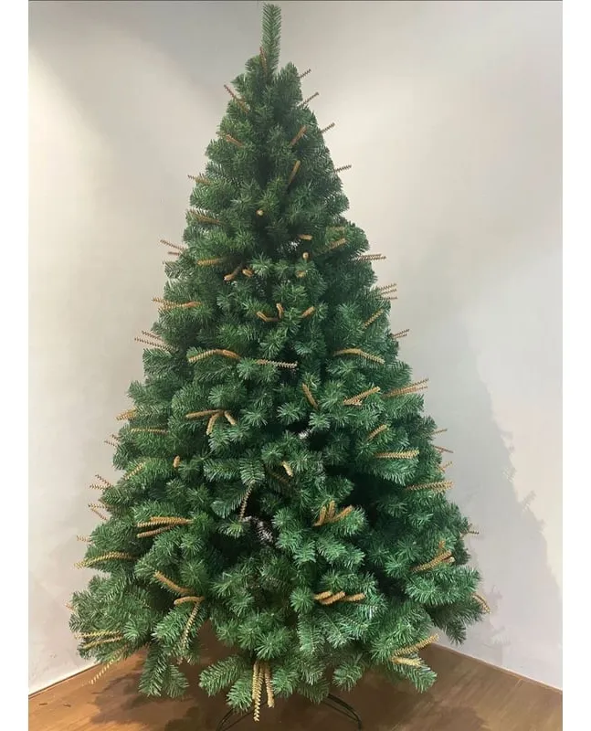 Arbol De Navidad Decorativo Con Ramas De Dos Tonos 210cm.