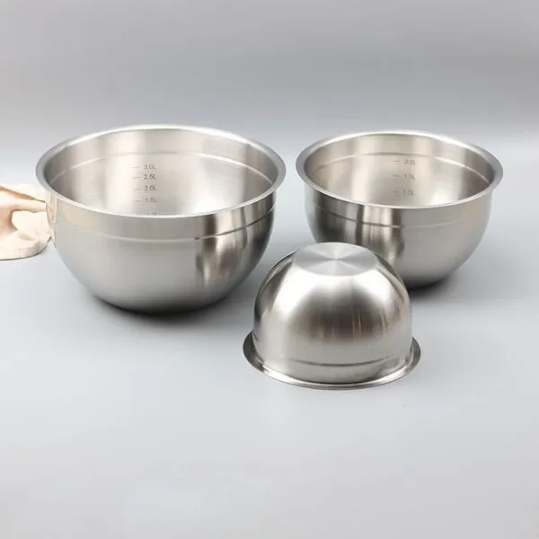 Bowl Acero Inoxidable Para Mezclas Multiuso 29.8x13.5 - Imagen 3
