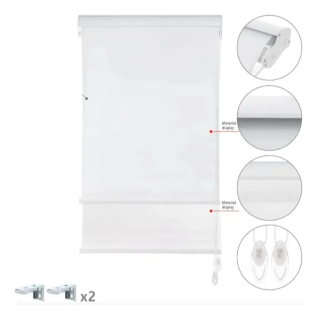 Cortina Roller Enrollable Dúo Liso Black Out 160cm x 200cm - Imagen 11
