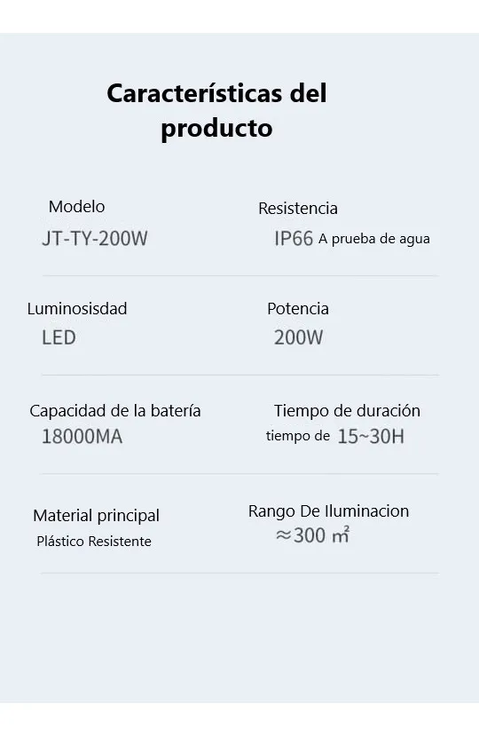 Foco Solar Exterior Sensor Oscuridad 200w Ip66 Jortan - Imagen 8