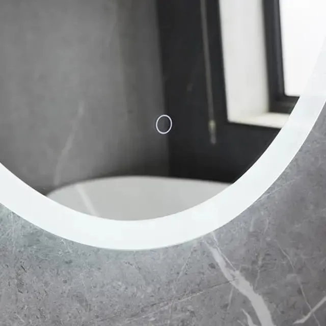 Espejo De Pared Ovalado Con Luz Led Blanco Frío - Imagen 4