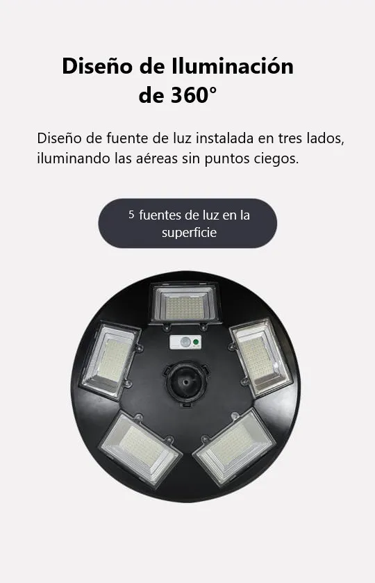 Foco Solar Exterior Sensor Oscuridad 200w Ip66 Jortan - Imagen 7