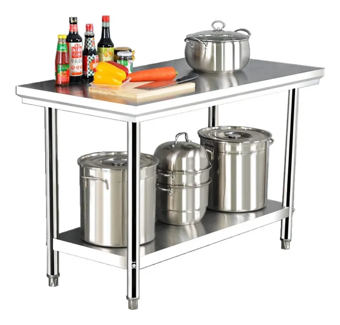 Mesón Metálico Cocina Multiuso Acero Inoxidable 120x60x90cm - Imagen 5