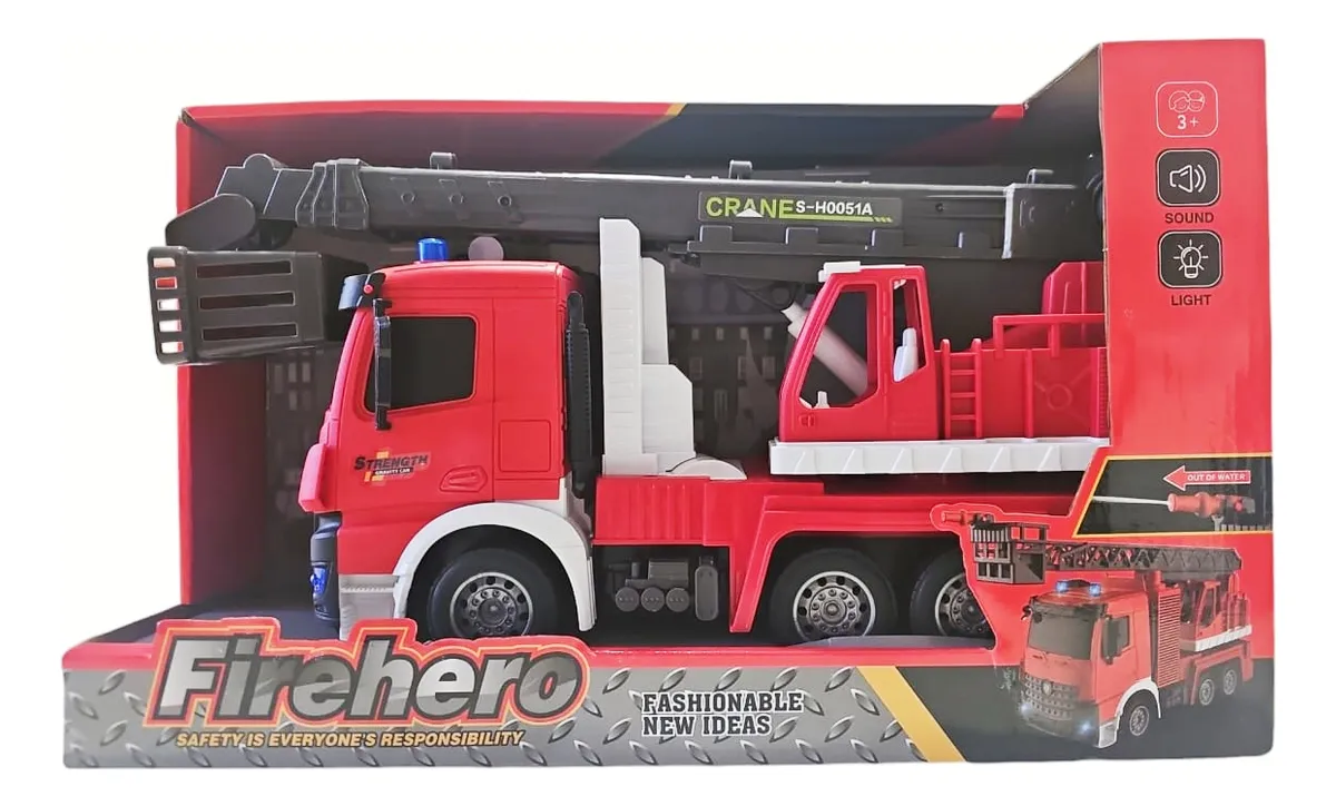Juguete Camion Monta Carga Con Escalrea Giratoria Luz Y Sonido - Imagen 2