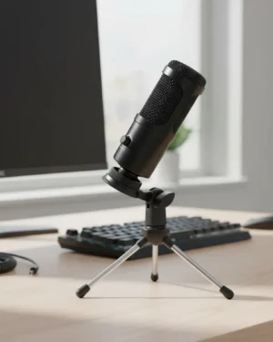 Micrófono Condensador Usb Con Trípode De Mesa