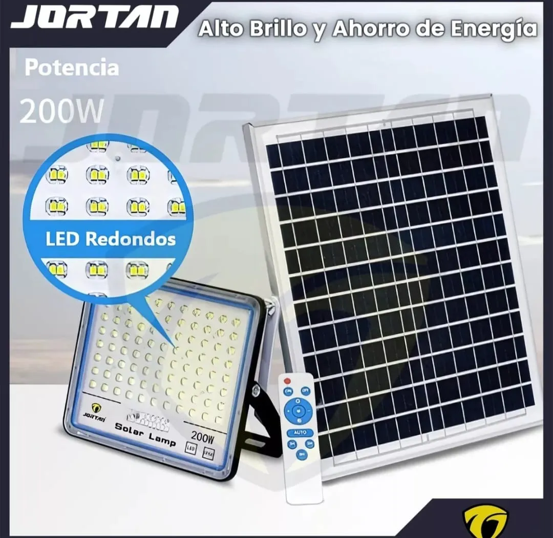 Focos Solares Potentes 200w Ip66 Jortan - Imagen 4