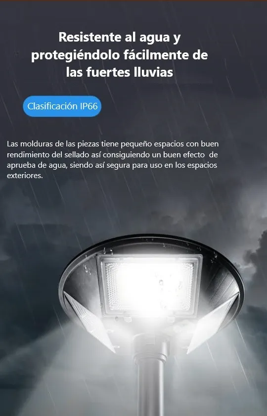 Foco Solar Exterior Sensor Oscuridad 200w Ip66 Jortan - Imagen 2