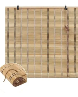 Cortina Enrollable De Bambú Decorativa Resistente 180x200cm