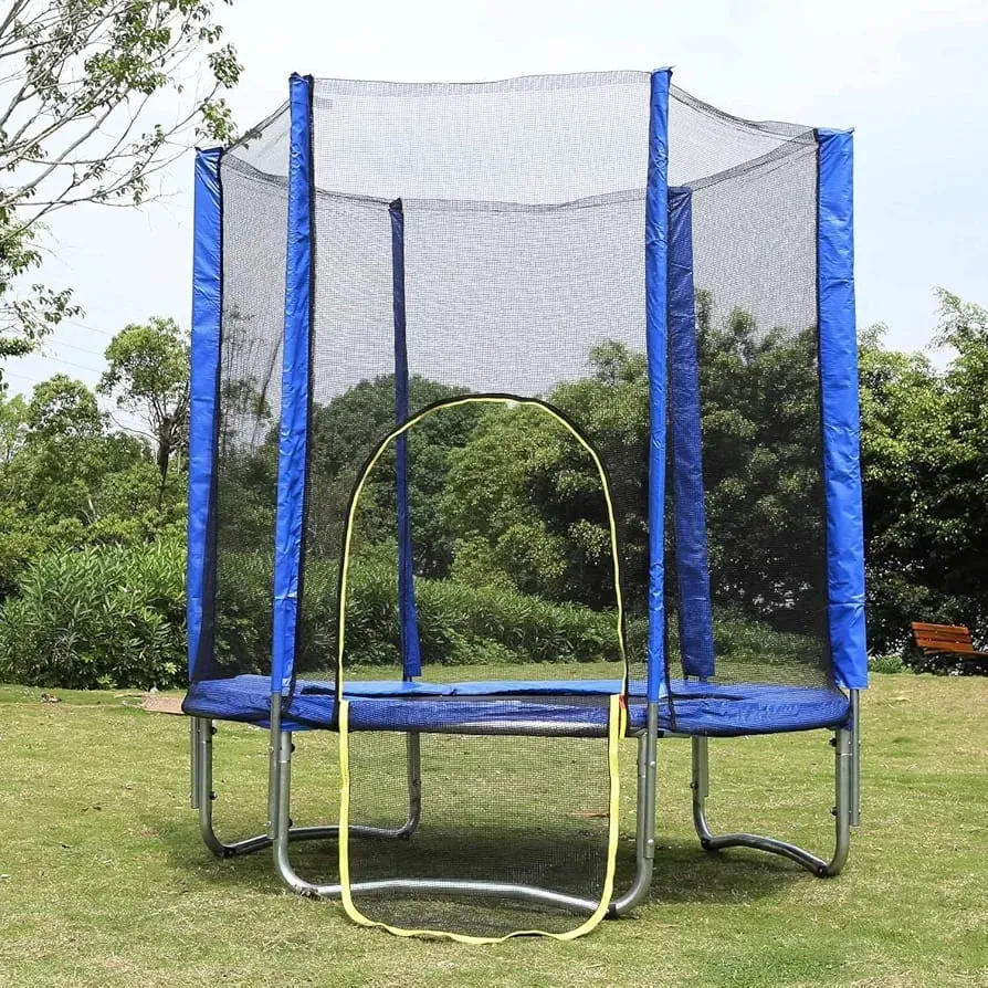 Trampolin Hasta 5 Personas Color Negro Azul 150cmx130cm