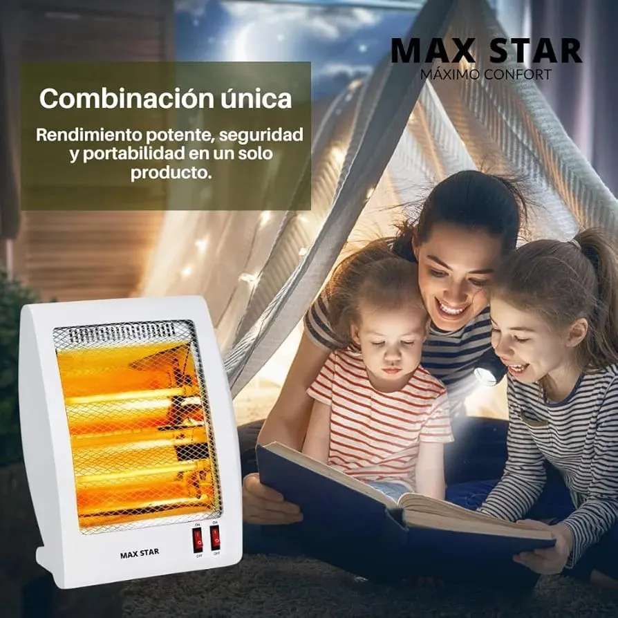 Estufa Calefactor 2 Niveles De Calor 800w - Imagen 6