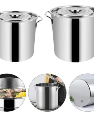 Olla Con Tapa En Acero Inox 40cm Alta Resistencia Y Calidad