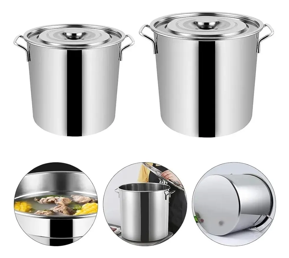 Olla Con Tapa En Acero Inox 40cm Alta Resistencia Y Calidad