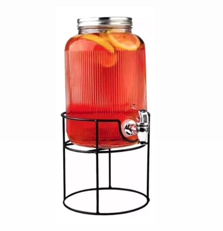 Jarros De Vidrio Dispensador De Bebidas Con Atril 5.5l - Imagen 3