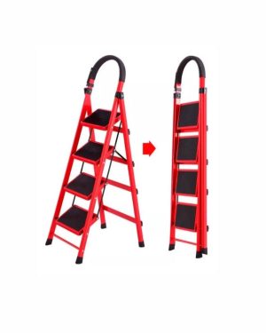 Escalera Cuatro Pasos Liviana, Plegable Y Antideslizante