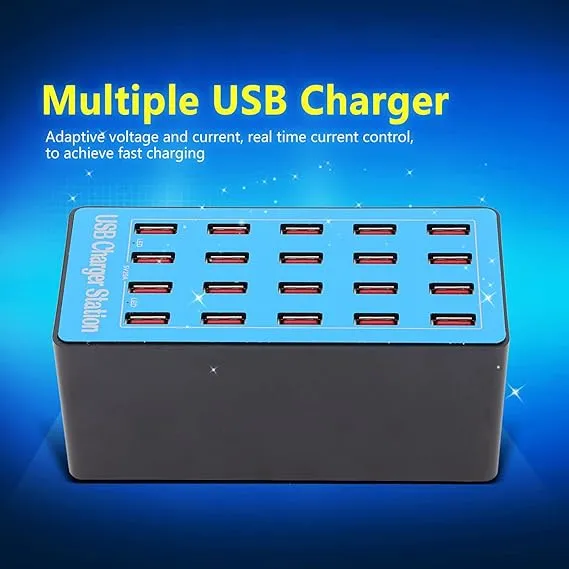 20 Puertos Cargador Usb 100w 5v Anwinka5+ Cargador Rápido - Imagen 7