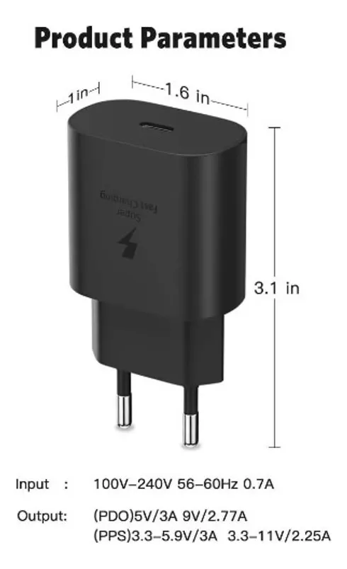 Cargador 65w Tipo C Compatible Samsung Carga Super Rápida - Imagen 10