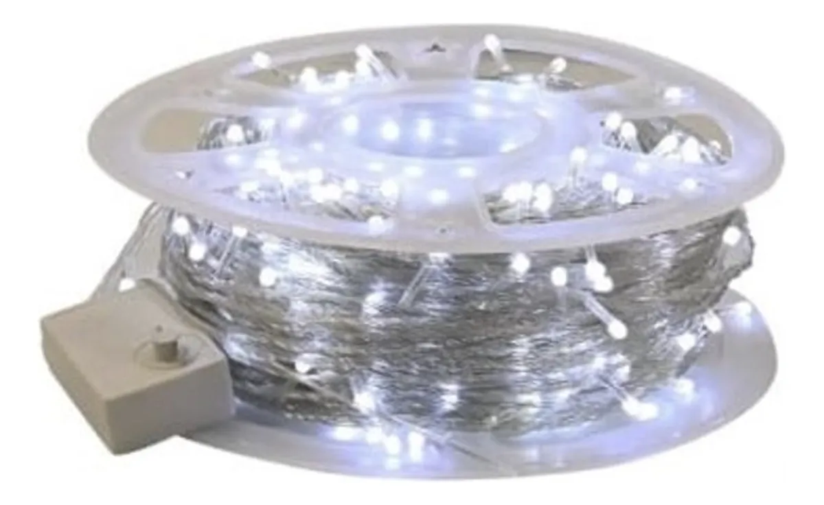 Carrete Luces Led Para Navidad 50m Cable Transparente 210 - Imagen 6
