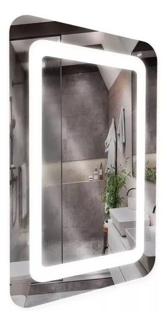 Espejo De Pared Rectangular Con Luz Led Blanco Frío 80x60 - Imagen 6