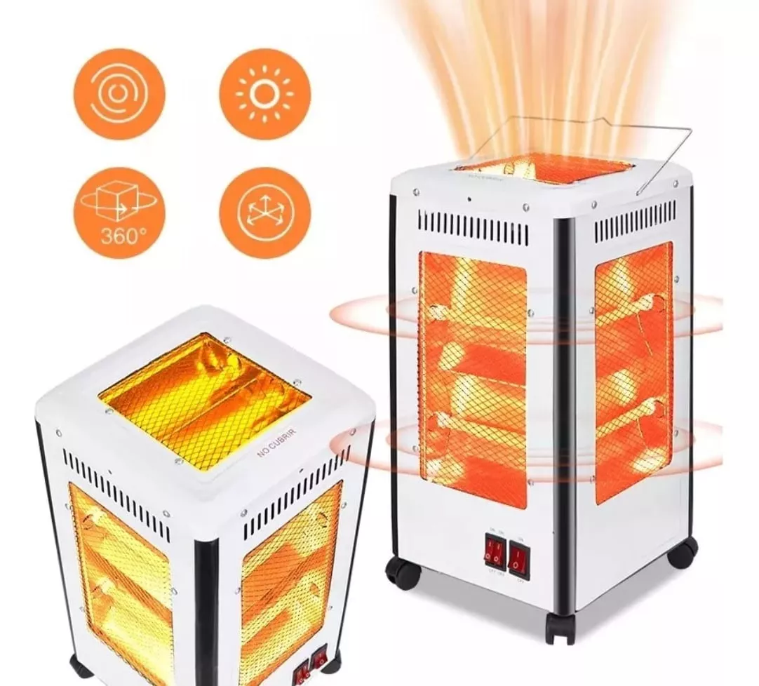 Estufa Calefactor Halógeno 360° A 2000w - Imagen 2