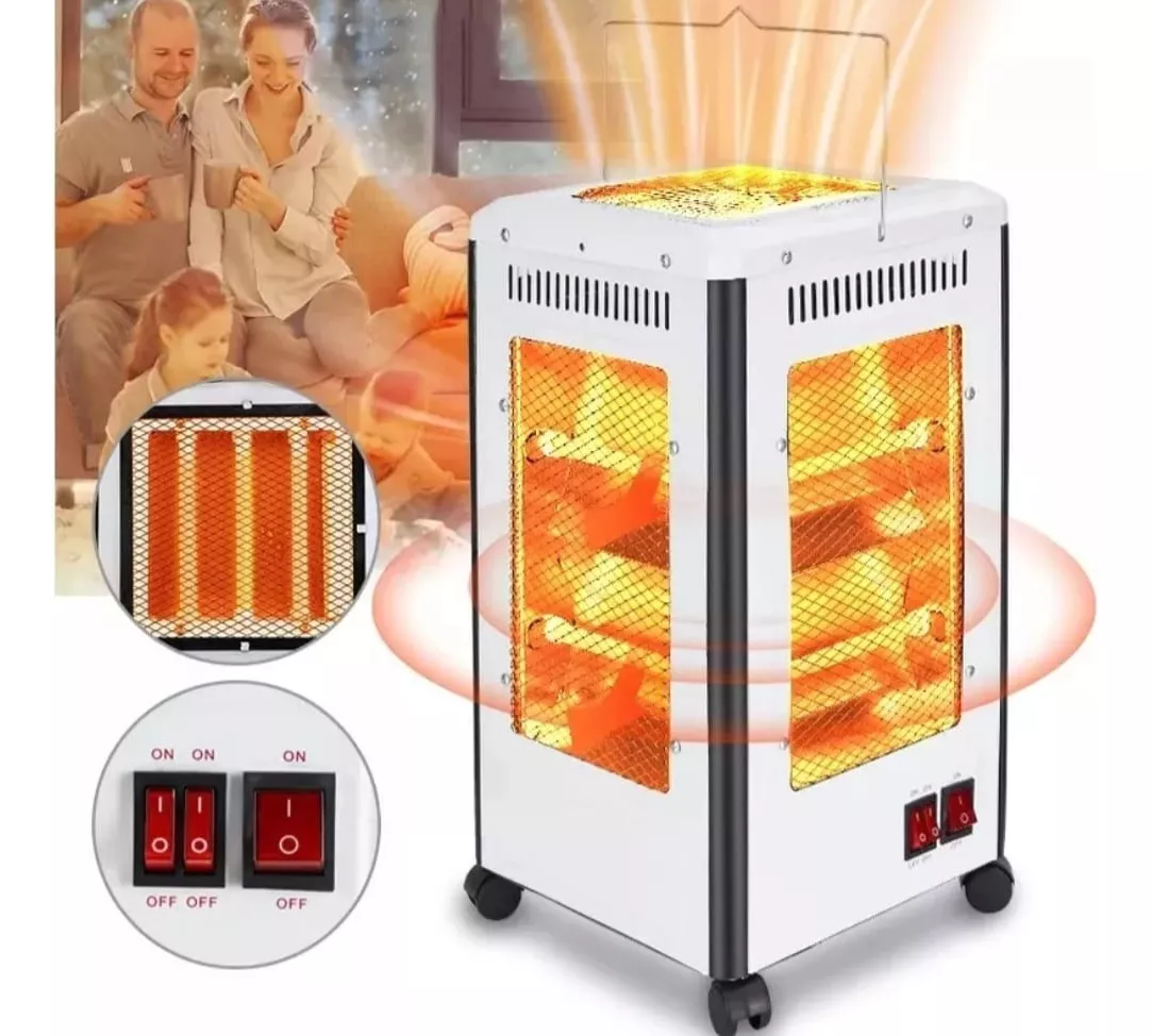 Estufa Calefactor Halógeno 360° A 2000w