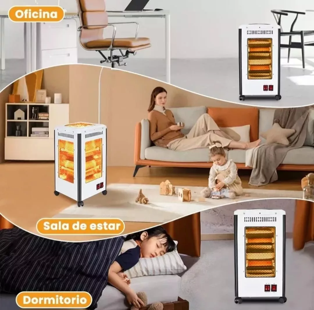 Estufa Calefactor Halógeno 360° A 2000w - Imagen 7