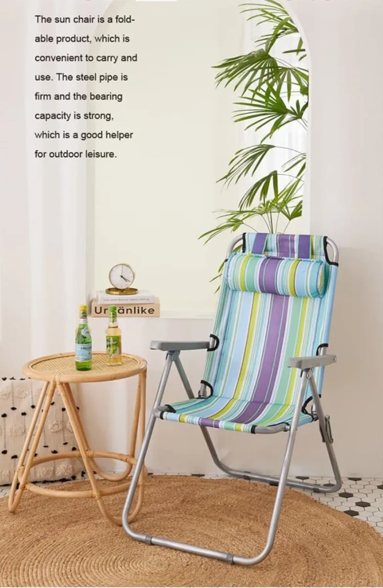 Silla Plegable Con Almohadilla Inclinable Para Camping - Imagen 2