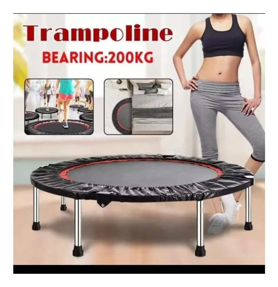 Trampolín Para Ejercicios Cama Elástica Plegable - Imagen 5